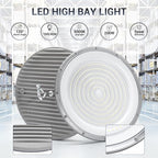 10 Pack 200W UFO Led High Bay Light,120VAC,5000K Daylight Commercial Bay Lighting,IP66 Waterproof,30500LM,850W MH/HPS with Plug Area Lighting for Warehouse/Shop/Workshop/Barn/Gym/Factory
