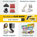 X-bet MAGNET Magnetic Strips - 1 Inch x 25 Feet Magnetic Tape Roll - Blank Write On Magnets - Sticky Labels and Stickers - Writable Flexible Magnet Sheet for Whiteboards, Refrigerator and Crafts