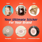 100 Custom Vinyl Stickers - Upload Your own Image, Text, Design, Logo - Personalized Logo Labels for Handmade, Packaging, Bottle, Jars, Candle, Brand Stickers (Peach, 1.5x1.5)