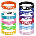 Custom Silicone Wristbands Bulk, Personalize with Text, Logo & Icons, 30/100/500/1000PCS, Rubber Bracelets for Events, Fundraisers, Gifts & Awareness, 100% Soft Silicone, Multiple Sizes & Colors