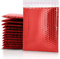 GGR Supplies Metallic Bubble Padded Envelope Mailers, 7.5 X 11 Inches, Waterproof Ultra Resistant Ideal For Packing, Shipping, and Storing. Pack of 25 (Red)