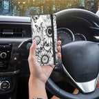 Car Registration and Insurance Holder,Leather Vehicle Glove Box Organizer Wallet for Document,Perfect for any Car,Truck,Motorcycle,Driver License,Trailer or Boat,Men & Women,Butterfly and Sunflower