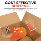 Multi-Depth Corrugated Shipping Boxes, 14"L x 12"W x 6"H, Pack of 5 - USA-Made Boxes for Moving, Storage & Small Business Packaging - Heavy-Duty Cardboard Bines for Household & Office by IDL Packaging
