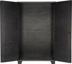 Jamco Tool Storage Cabinets with Bin Mounts, Model DP, Includes 155 Bins, 48-Inch W x 24-Inch D x 78-Inch H, Red Bins