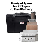 Sterno Trunk Buddy Insulated Leak Proof Organizer, Hot and Cold Food Bag for Groceries, Beverages and More, Black Cloth Exterior with Vinyl Liner, 13”L x 22”W x 14”H