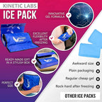 Large Ice Packs for Injuries Reusable - Ice Pack for Back Pain Relief (11x14.5) - Gel Ice Pack for Knee, Shoulder, Back, Hip