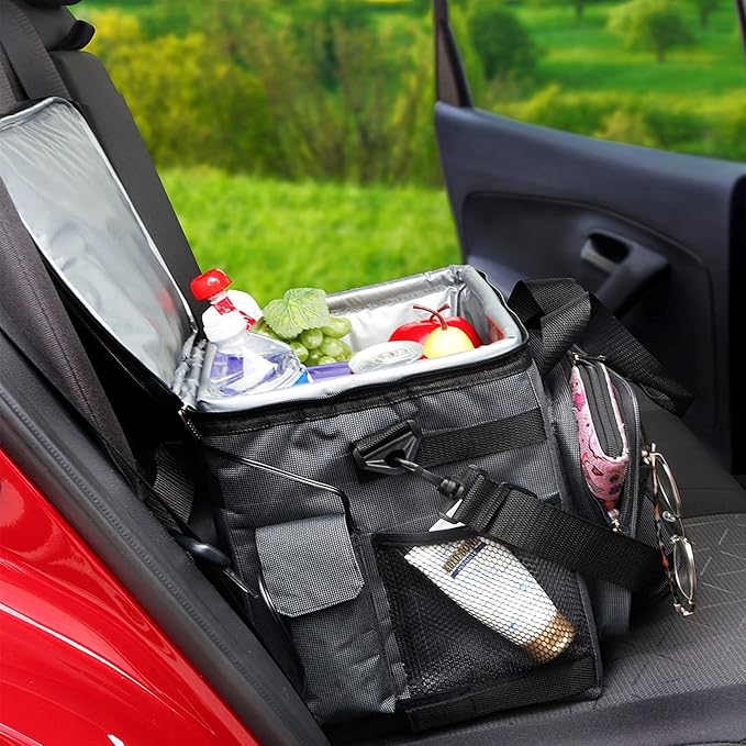 Koolatron Electric Portable Cooler Plug in 12V Car Cooler Bag, 26 qt (25 L) Black/Gray Soft-Sided Portable Car Fridge w/DC Power Cord, Adjustable Shoulder Strap, Cord Storage, Road Trip