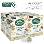 Green Mountain Coffee Roasters Cinnamon Sugar Cookie Keurig Single-Serve K-Cup Pods, Light Roast Coffee, 96 Count