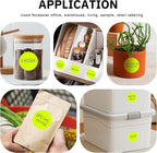 2 - Inch Round Fluorescent Yellow Color - Coding Stickers,4 Rolls, 2000 PCS Multipurpose Strong - Adhesive Labels for Office,Inventory,Organizing