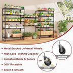 PrimeZone 6 Tier Wire Shelving with Wheels 79''H 1500lbs Storage Shelves NSF Certified Heavy Duty Steel Metal Shelf Adjustable Rolling Rack Kitchen Garage Closet Pantry Laundry 79''HX36''WX16''D 2Pcs