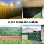 Artificial Ivy Fence Privacy Screen with Mesh Back, 59" x 118" Faux Ivy Vine Leaf Fence Panels, Balcony Privacy Screen, Hedge Wall Decoration for Outside, Garden, Yard, Patio
