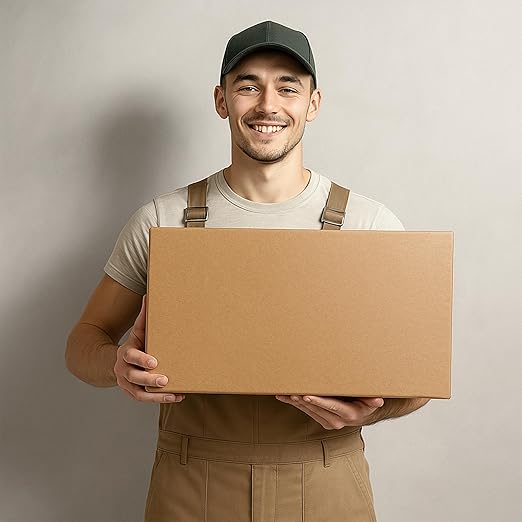 24x18x12 Shipping Boxes Large Moving Boxes, 25 Packs Corrugated Cardboard Boxes Shipping Box for Business Packaging Box