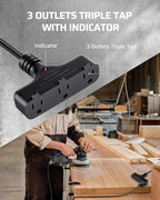 DEWENWILS 30 Ft Retractable Extension Cord Reel, Ceiling or Wall Mount 16/3 Gauge SJTW Power Cord with 3 Electrical Outlets Pigtail for Garage and Shop, 10 Amp Circuit Breaker, Metal Plate, UL Listed
