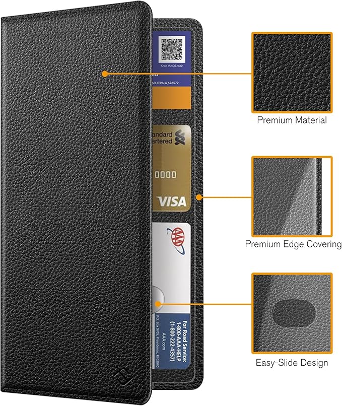FINPAC Car Registration and Insurance Card Holder, Vehicle Glove Box Card Organizer Wallet Automobile Accessories for License