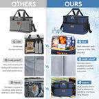Lifewit Cooler Bag 30/50/60 Cans Collapsible and Insulated Large Lunch Bag Leakproof Soft Cooler Portable Tote for Camping/BBQ/Family Outdoor Activities