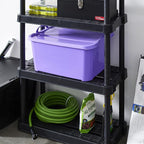 Life Story 12 Pack Light Duty Stackable Storage Bin, 55 Quart Home Organizer, Versatile Lightweight Locking Bins with Carrying Handles, Purple