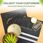 Mailing Pouches 10x13 inch - Plant-Based Materials, Double Seal Closure, Tear Resistant, Extra Thick Design - 50 Reusable Shipping Bags