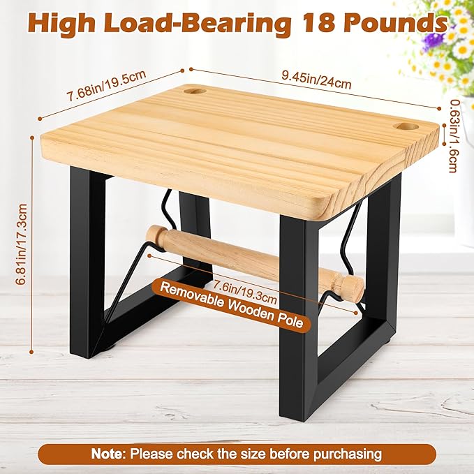 Shipping Label Holder for Thermal Printer, AHIER Wooden Thermal Label Holder for Rolls and Fanfold Labels, Desktop Printer Accessory for Home, Office, Small Business