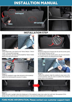 Hutisya-Floor Mats & Cargo Liner with Backrest Set Fit for Mazda CX-5 2023-2025 All Weather Protection Anti-Slip & Durable TPE Full Set Liners Automotive Accessories-Black