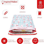 Inspired Mailers - Poly Mailers 10x13-100 Pack - Polar Bears (Blue) - Holiday Poly Mailers - 10x13 Shipping Envelopes - Christmas Packaging Bags