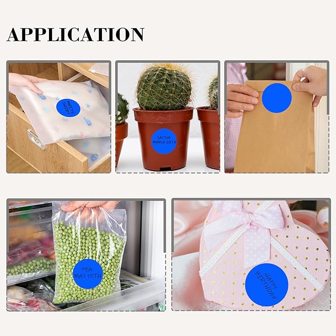 2 Inch Blue Circle Stickers 500 Pcs,Permanent Color Coding Dots for Office,Home Organization, File Classification,Multipurpose Labels