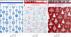 Inspired Mailers - Christmas Poly Mailers 10x13 Holiday Variety Pack of 30-10 each: Polar Bears, Red Christmas Trees, Blue Snowflake Baubles (10x13, 30 Pack)