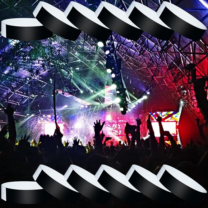 1200 Pcs Plastic Paper Wristbands for Events Neon Color Wrist Bands Concert Identification Wristbands Paper Bracelets Wristbands Party Hand Bands (Black)