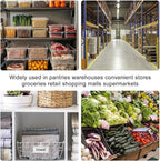 150 Pcs Clear Plastic Wire Shelf Label Holders, Reusable Price Tag Display with Snap Lock, Shelf Tags for Supermarket, Retail, Pantry, 3" x 1.4"