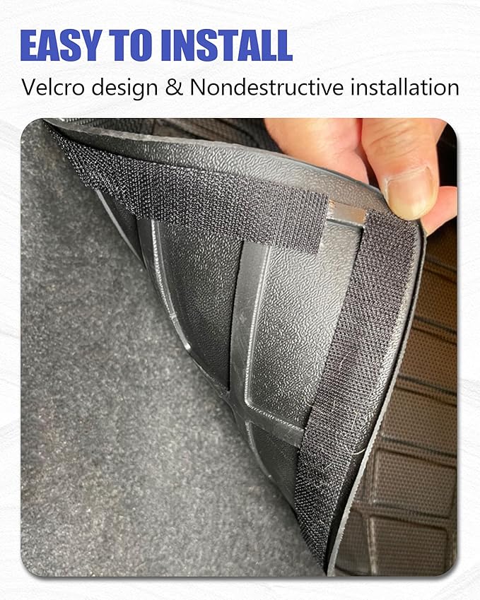Cargo Liners Backrest Mat for Cadillac XT6 Accessories 2020-2025 with Hook&Loop Rear Trunk Mat Rear Seat Back Cover Protector All Weather Anti-Slip Split Dog Liner