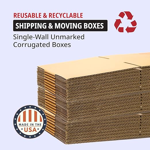 TAPE LOGIC 18 x 14 x 6 Corrugated Cardboard Boxes, Flat 18"L x 14"W x 6"H, Pack of 25 | Shipping, Packaging, Moving, Storage Box for Home or Business, Strong Wholesale Bulk Boxes
