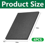 Sfcddtlg 4 Pcs Pick Apart Foam Inserts- 16 x 12 x 1 Inch Pick and Pluck Foam Sheets- Pluck Pre Cubed Foam Pads for Toolbox Game Box Cases Camera Storage Drawer