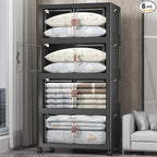 Extra Large Stackable Storage Bins with Lids & Wheels & Door, 640QT-160QT/40GAL*4Pack Foldable Collapsible Closet Organizers, Plastic containers drawers for bedroom Dorm