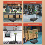 660lb Industrial Platform Scale Floor Weight Computing Postal Scale Digital Large Scale LB/KG Perfect Foldable for Postal Luggage Shipping Mailing Weighing Double-Sided Display