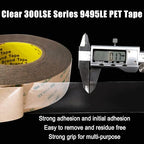 300LSE Double Sided Tape for Scrapbook 1in x 36ft, Removable Heavy Duty Double Sided Mounting Tape, Transparent Adhesive Sticky Tape for Picture Hanging Strips, Poster, LED Strips, Art Craft
