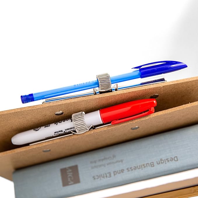 Officemate Wood Clipboard, Memo Size, Low Profile Clip with Pen Holder (83113)