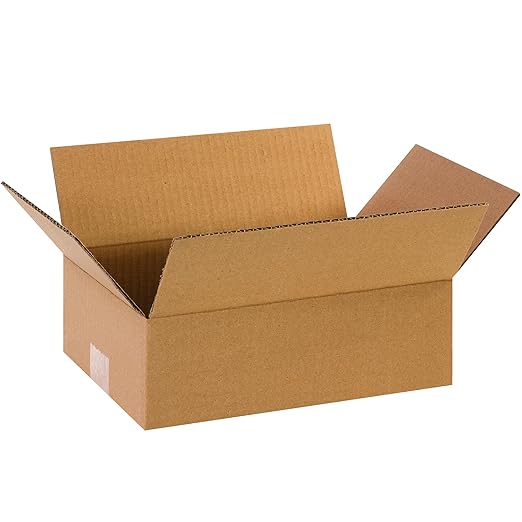 TAPE LOGIC 12 x 8 x 4 Corrugated Cardboard Boxes, Flat 12"L x 8"W x 4"H, Pack of 25 | Shipping, Packaging, Moving, Storage Box for Home or Business, Strong Wholesale Bulk Boxes