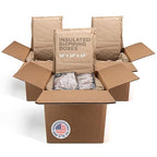 Insulated Thermal Shipping Boxes 12"x12"x12", Pack of 3 - USA-Made Cold Food Shipping Box 3.6-Gallon Capacity with Thermal Paper Liners, Absorb Condensation – Ideal for Frozen Food by IDL Packaging