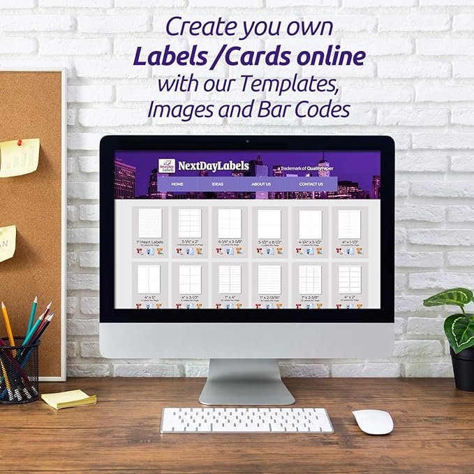 NextDayLabels – 4” x 5” Rectangular Sticker Labels for Printer - White Laser/Inkjet Printer Labels Return Address Labels Shipping Label Stickers (250 Sheets, 4 Per Sheet, 1000 Labels)
