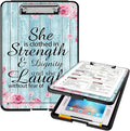 A4 Clipboards,Heavy Duty Waterproof Nursing Plastic Folder Clipboard with Storage Clip Boards,File Folder Storage Box Clipboard Case for Teacher,Doctor,Offices,Bible Quote Proverbs 31-25