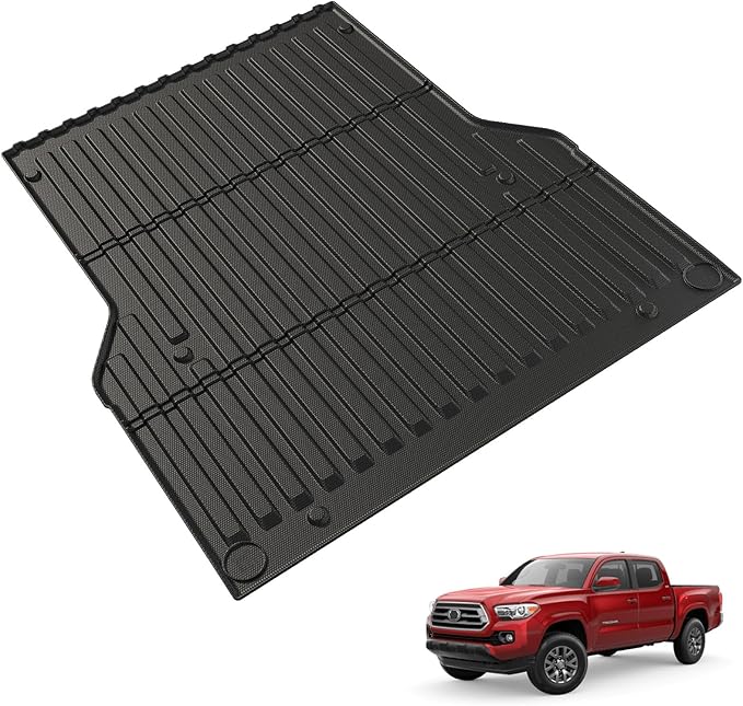 Truck Bed Mat for Toyota Tacoma 2005-2023, All Weather Truck Bed Liner for Toyota Tacoma Accessories, 5FT TPE Cargo Liner Truck Mat
