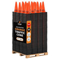 Xpose Safety 18 Inch Orange Traffic Cones - Bulk Half Pallet 450 Pack - Multipurpose PVC Plastic Safety Cone for Parking, Soccer, Caution, Kids, and Construction - DOT Approved