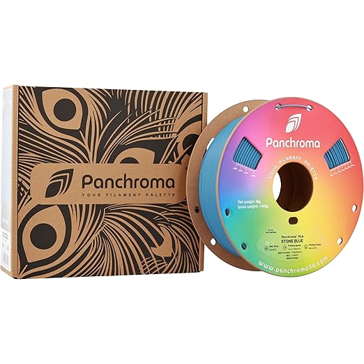 Panchroma PLA Stone Blue 3D Printer Filament, 1.75mm, 1kg Spool, Easy to Print, High Speed Printing, Tangle Free, AMS Compatible, Perfect for Toys, Decor, Miniatures, Models & Cosplay