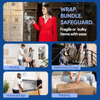 International Plastics Co. 4 Pack of 18" Plastic Stretch Film Wrap 1200 feet Each 500% Stretch Ability