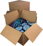Amazon Basics Cardboard Moving and Storage Boxes, 12 Pack, Large, Brown, 20" x 20" x 15"