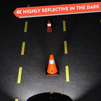 RoadHero 4 Pack Traffic Safety Cones 18 Inch with Black Weighted Base, Plastic PVC Cone, Orange Cones with Reflective Collar, Cones for Parking Lot, Construction Events, Road Safety
