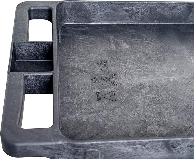 550lb Capacity Heavy Duty Plastic Utility Cart 34-1/2" L x 16-3/4" W with Handle 2 Shelves Pake Handling Tools