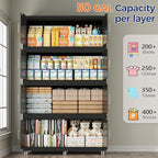 200GAL Extra Large Storage Bins with Lid, 800QT Collapsible Organizer with Wheels, Stackable Closet Cabinet with Doors, Folding Storage Containers for Home, Office, Kitchen, 4Pack Black