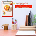 Red Nursing Clipboard with Pen Holder,Plastic Clip Boards 8.5x11 Heavy Duty,A4 Letter Size, Cute Clipboards for Women Kids Teacher,Classroom Office Home
