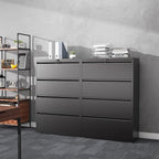 4 Drawer File Cabinet with Lock, Lateral Filing Cabinets,Metal Storage Filing Cabinets for Home Office, Heavy Duty File Cabinet for Letter/Legal/A4/F4 Size Amssebly Required, Black