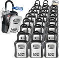 Key Lock Box for Keys with Code (24 Pack) 4 Digit Combination Lockbox for Keys Outdoor, Portable, Waterproof, Realtor Lock Box